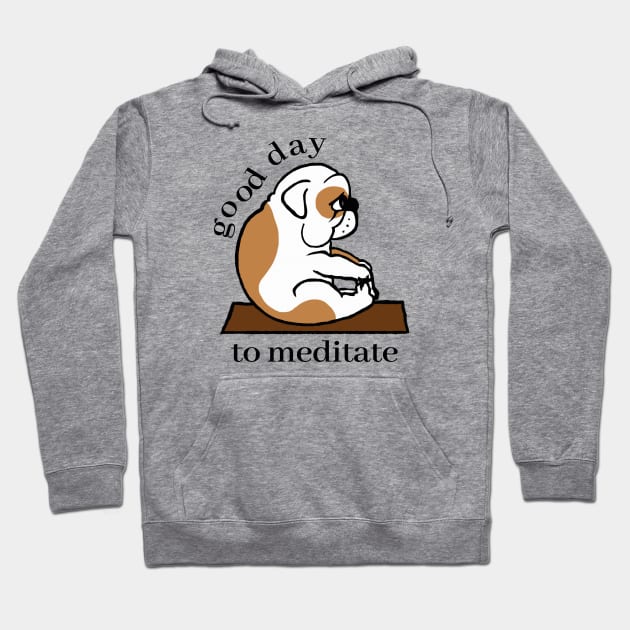 Cute Bulldog Yoga Hoodie by MasutaroOracle